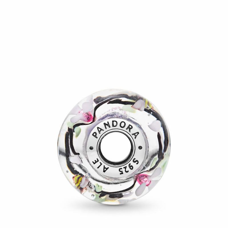 Pandora Enchanted Garden Charm Ireland - Sterling Silver/Glass/Black - 679842LWE